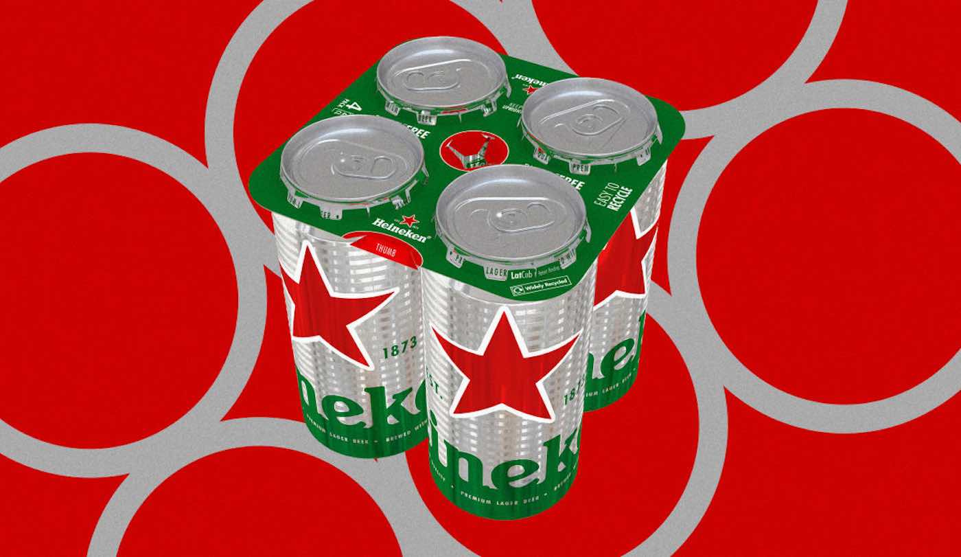 Heineken Joins The Ranks Of Major Beer Companies Ditching Plastic 6-pack Rings For Compostable Alternatives photo