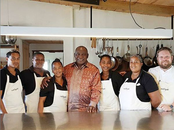 Spotted: President Ramaphosa Dines At Award-winning Paternoster Restaurant photo