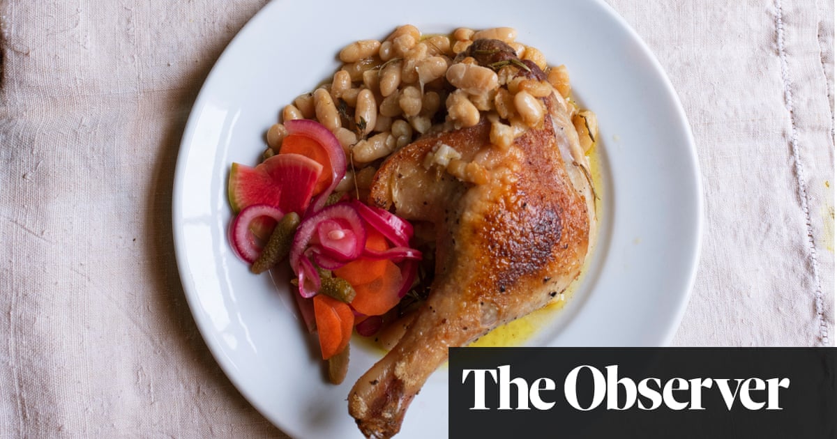 Roast Duck, Cannellini Beans And Pickles photo