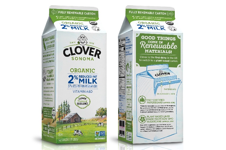 Clover Sonoma Debuts Fully Renewable Plant-based Milk Carton photo