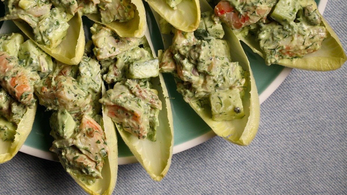 Grilled Shrimp Salad With Avocado Green Goddess Recipe photo