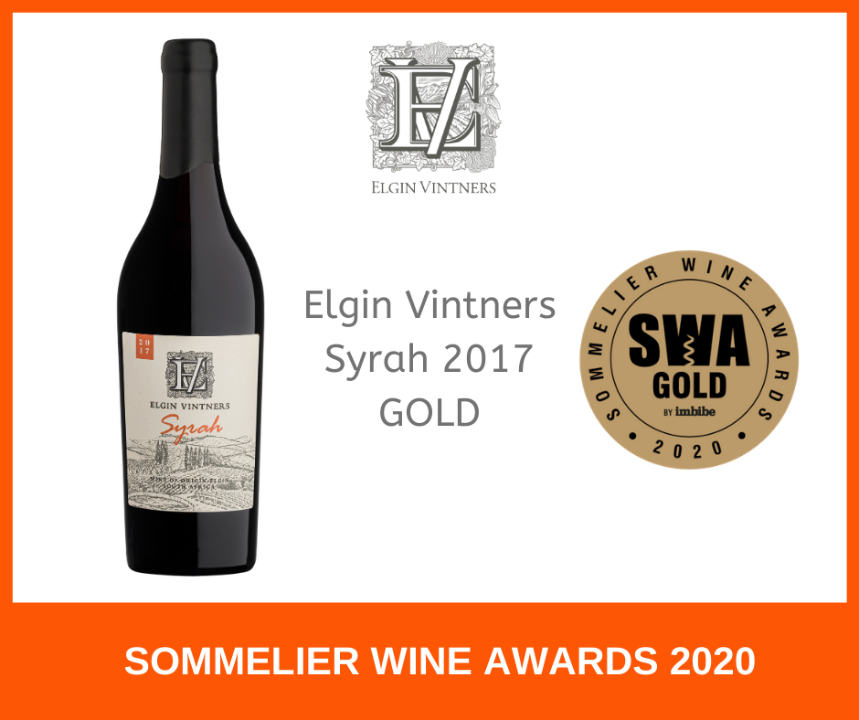 Elgin Vintners Syrah 2017 Earns Gold from UK Sommeliers photo