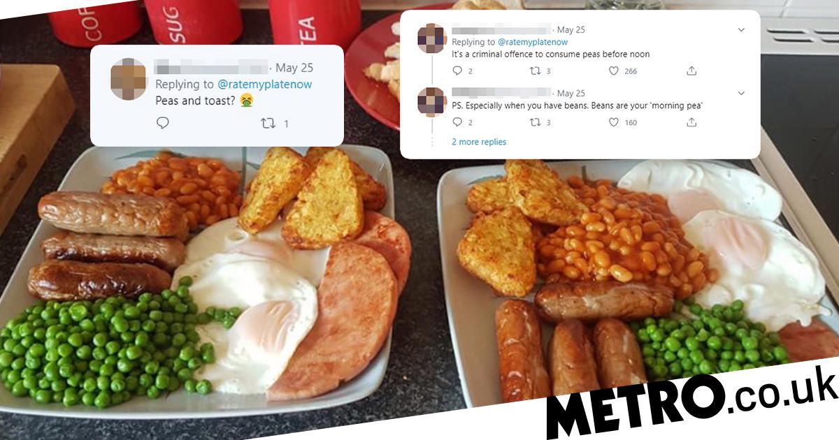 Woman Who Put Peas On A Full English Breakfast Has Angered The Internet photo
