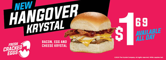 Krystal Promotes Fried Egg Sandwich As Hangover Cure photo