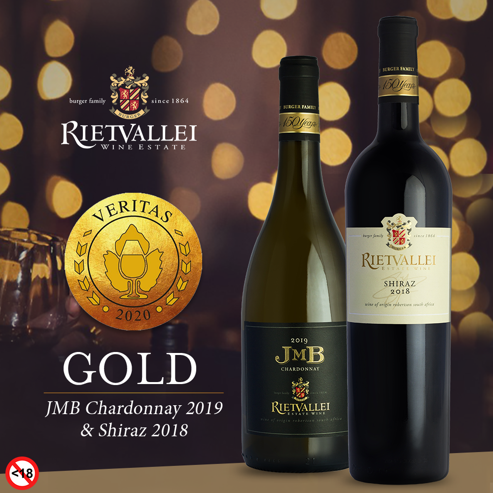 Two Gold Medals For Rietvallei Wine Estate At The 2020 Veritas Awards photo