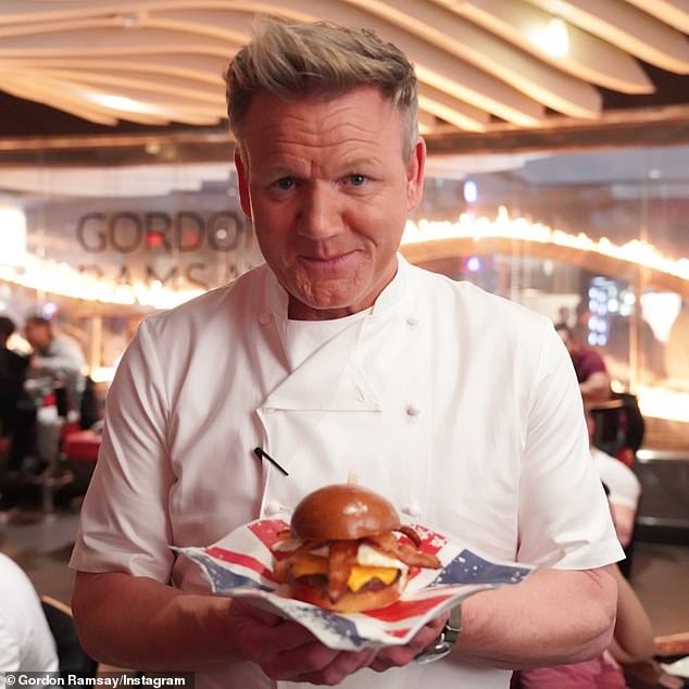 Gordon Ramsay Serves Up A £80 Hamburger At His New Restaurant At Harrods In London photo