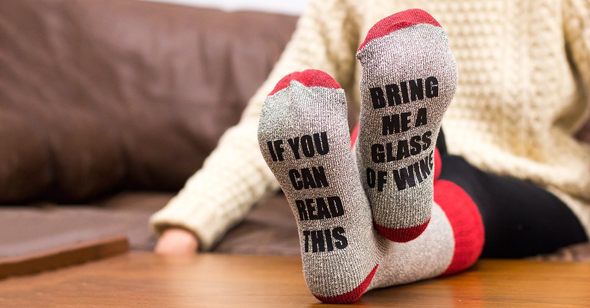 Get 50% Off These Hilarious Wine Socks Today Only! photo