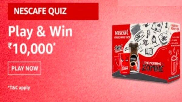 Amazon Nescafe Quiz: How To Play And Win Rs. 10,000 Prize photo