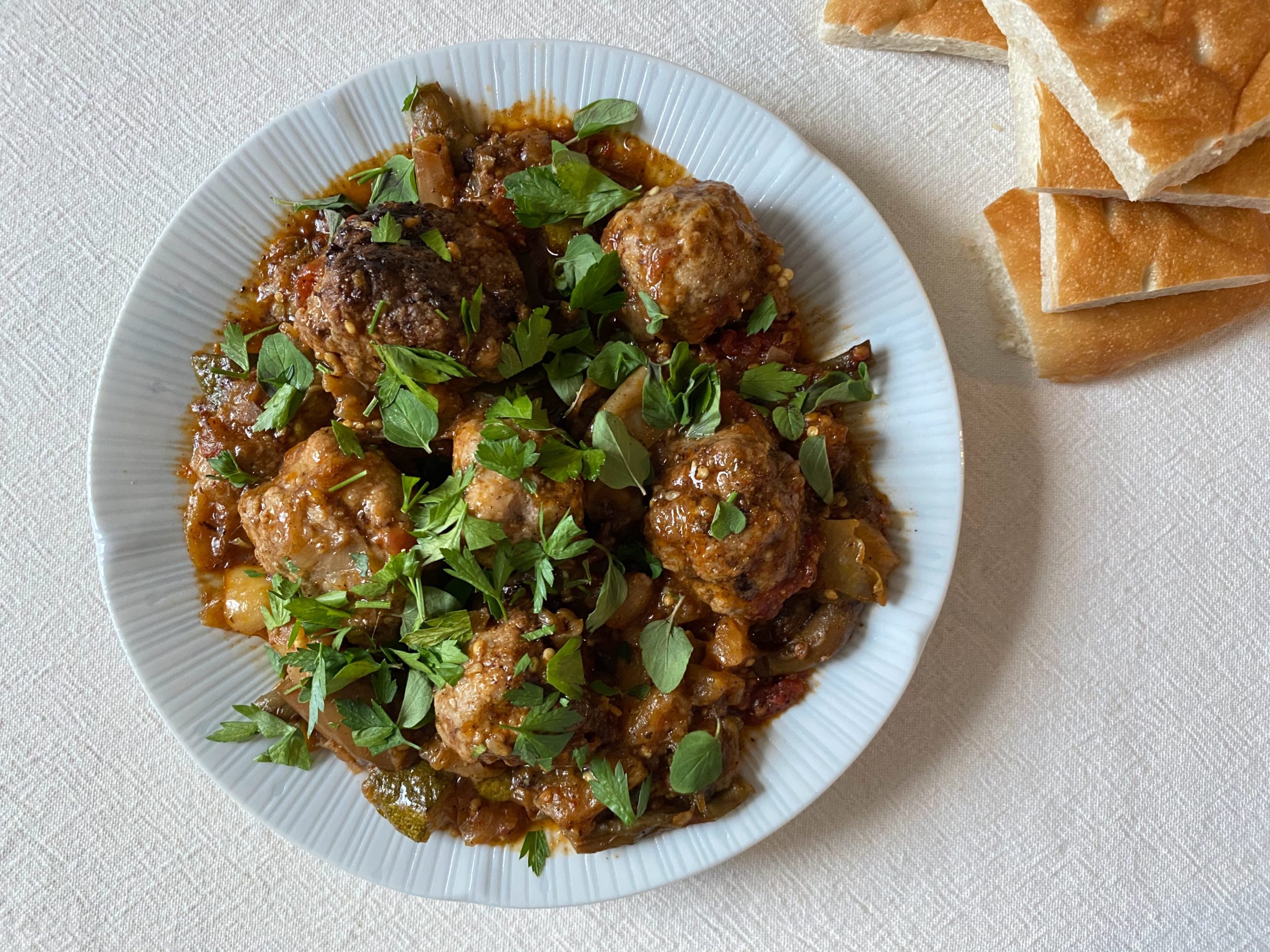 This plant-based take on meatballs resembles the flavors of Italia...