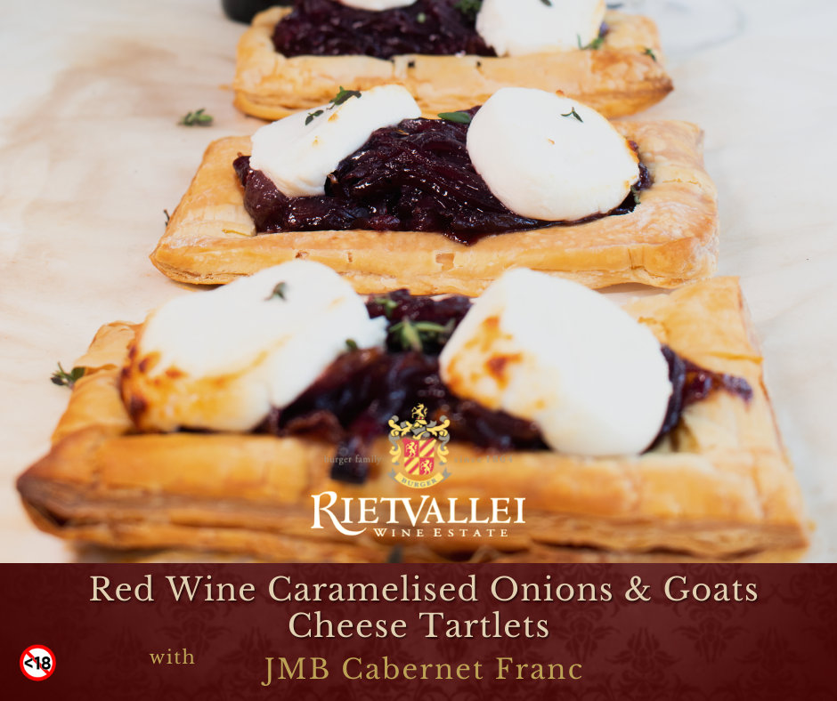 Red Wine Caramelised Onions And Goats Cheese Tartlets photo