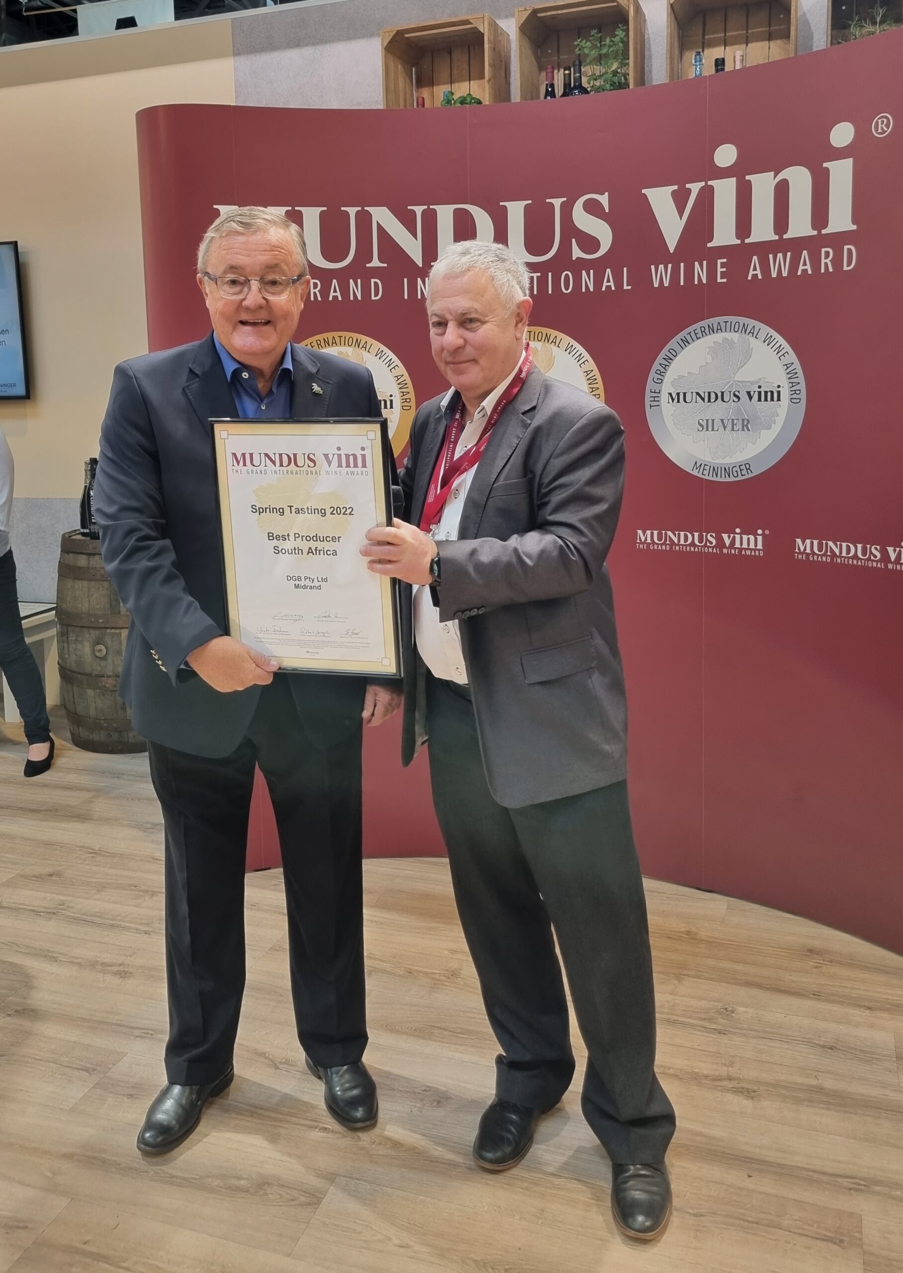 DGB Announced As Mundus Vini Best South African Producer At ProWein photo