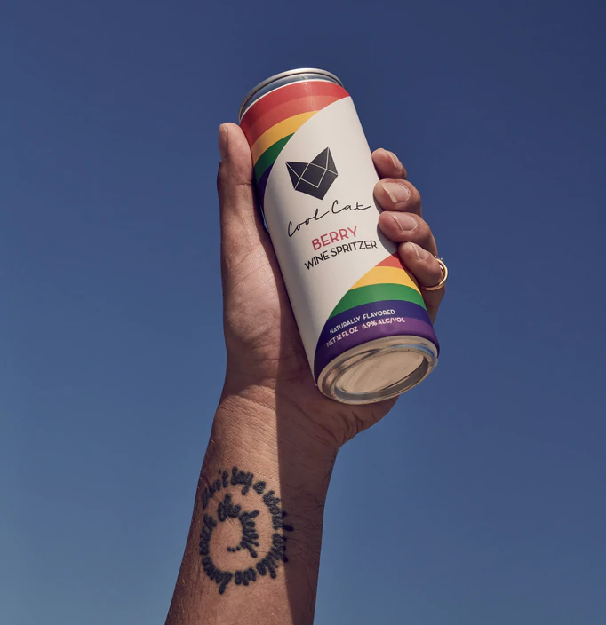 Gay Founded ‘Cool Cat’ Wine Spritzer Cocktails Rolls Out Rainbow-Themed Cans To Commemorate PRIDE Month photo