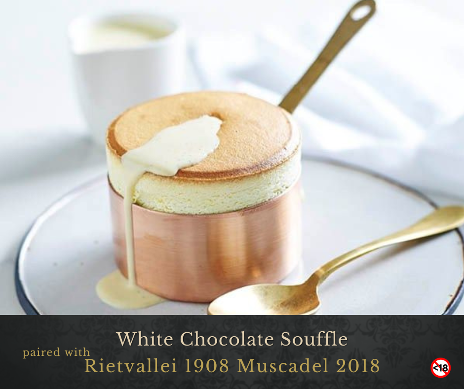 White Chocolate Souffle Paired With Rietvallei Muscadel photo